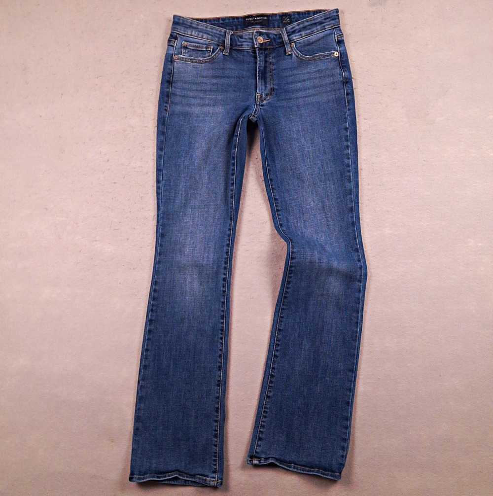 Lucky Brand Sweet Boot Mid Rise Denim Jeans 6/28 Medium Wash Stretch Bootcut